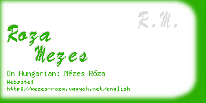 roza mezes business card