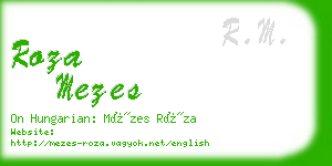 roza mezes business card